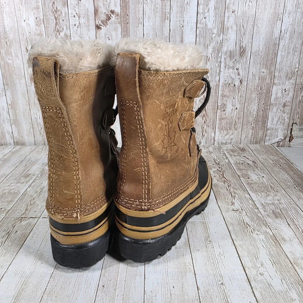 Sorel Caribou Winter Snow Boots Women's‎ Size 5 WOS Tan Waterproof Insulated
